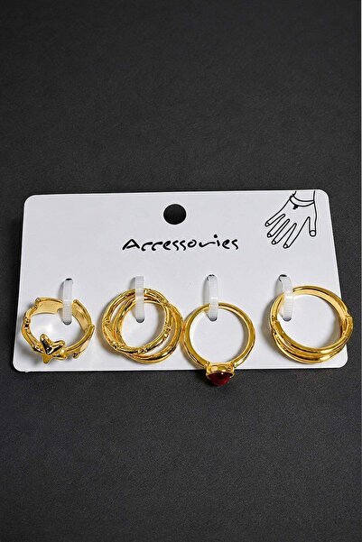 TakÇalıştır Bijou Rings - Gold-colored - Agate