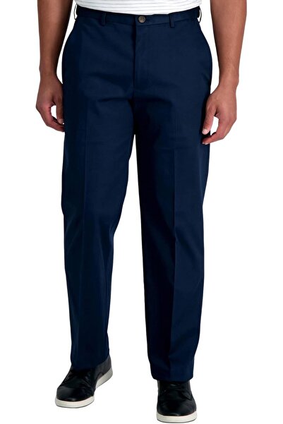 Haggar Men's Classic Flat-Front Pant with Hidden Expandable Waistband Non-Iro...