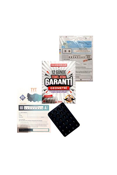 paraf yayınları 12 GÜNDE TEMEL ATMA GARANTİ GEOMETRİ+KR AKADEMİ&ÜÇ DÖRT BEŞ Y...
