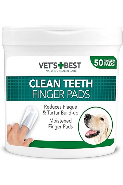 Vet's Best وسائد اصابع كلين تيث 200 جرام، كتيب، ابيض