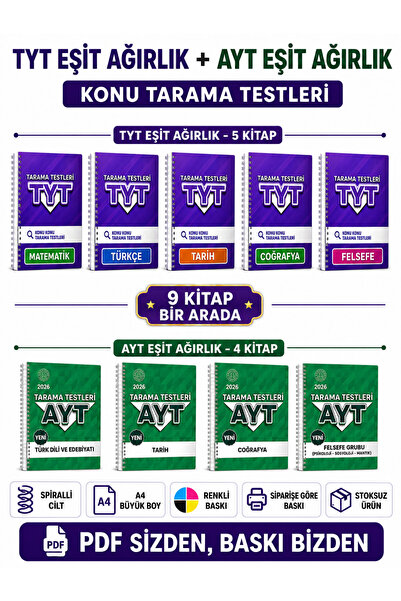 Modus Yayınları YKS TYT AYT Eşit Ağırlık Soru Bankası MEBİ Konu Tarama Testle...