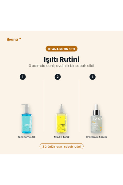 ileana cosmetics ileana Işıltı Veren C Vitamini Sabah Rutini Seti — Temizleme...