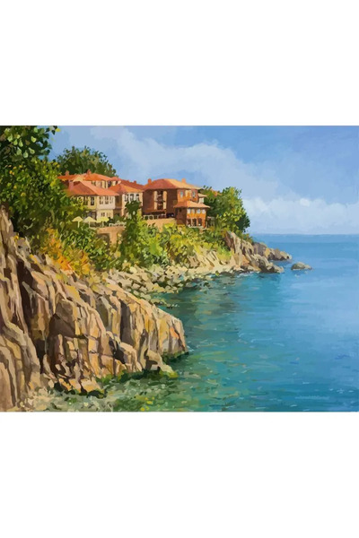Little artist Pictură pe numere – Refugiu pe stâncă: Oază pe Marea Neagră, So...