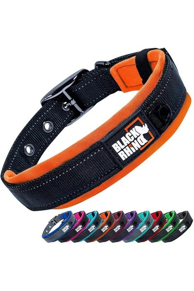 Black Rhino طوق ذا كومفورت كولار للكلاب مريح فائق النعومة مبطن بالنيوبرين لجم...