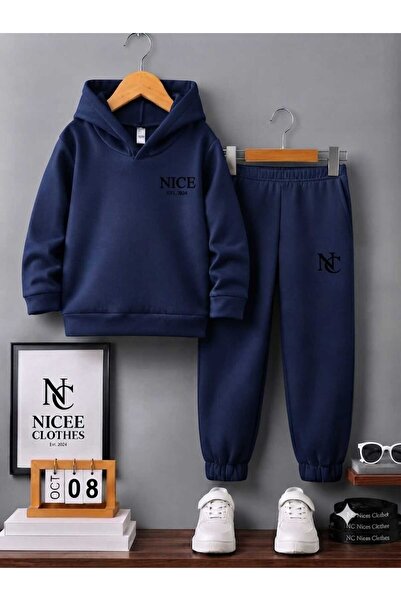 Leto Lykia Sweatsuit Sets - Dark blue - Plain