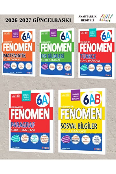 Fenomen Yayıncılık 6.SINIF A SERİSİ 5 Lİ İDEAL SET 20262027