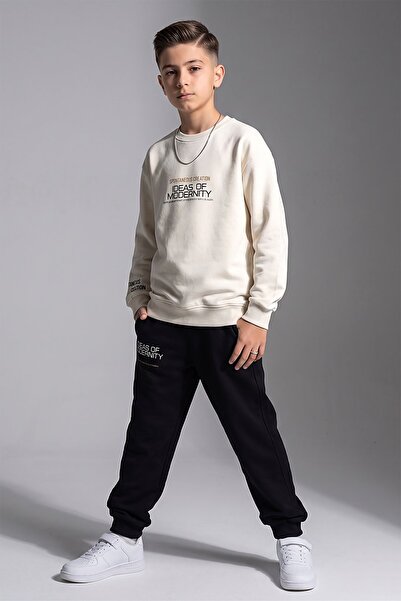 Dmb Boys' Letter Printed Sweatshirt and Jogger Pants Set