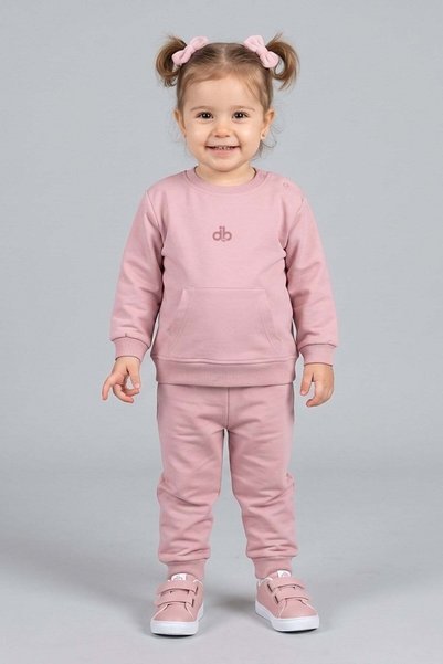 Dmb Mojo unisex baby 1-3 years cotton seasonal tracksuit set powder