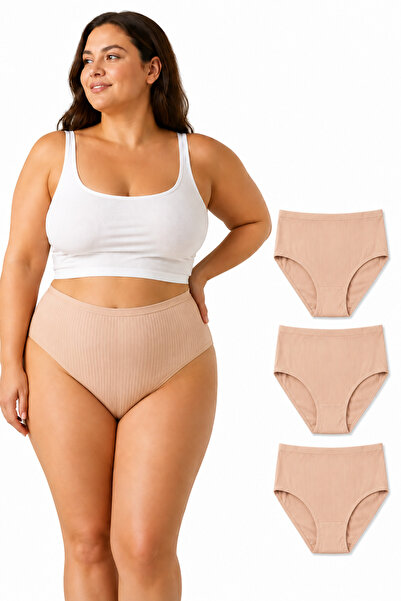 İpeksi Collection Plus Size Underwear - Beige - Plain
