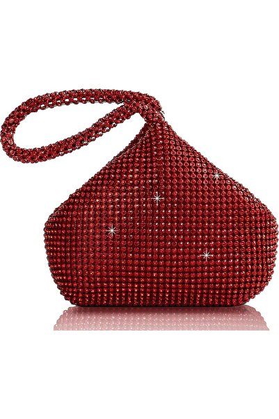 BABEYOND Beebeyond Women Elegant Triangle Shaped Glitter Sequin Clutch Evenin...