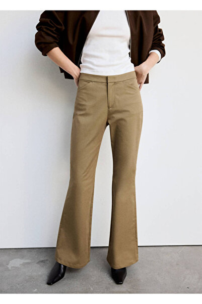 MANGO Woman Yüksek bel flare pantolon