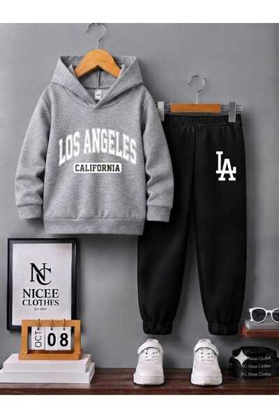 Leto Lykia Sweatsuit Sets - Gray - Plain