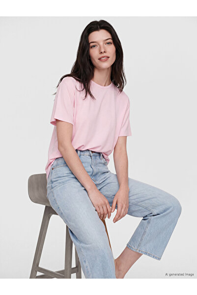 LC Waikiki Nevavm Modal Blended Women's T-Shirt with Difference