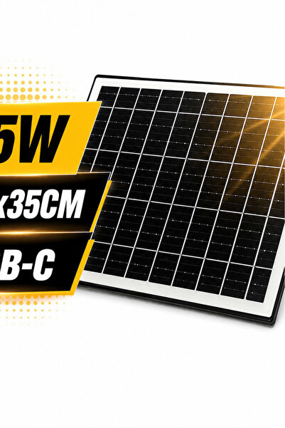 VeeShop Panou solar pentru camere de supraveghere, USB-C, 15W, 23x35cm