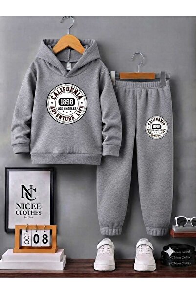 Leto Lykia Sweatsuit Sets - Gray - Plain