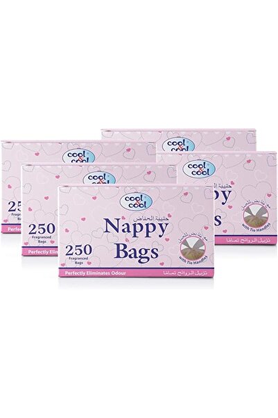 COOL & COOL Disposable Diaper Bags with a Total of 1250 Bags (250 Bags/5 Pack...