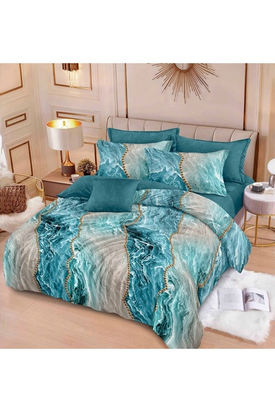 CHIRASO Double Bedding Sets - Turquoise - Flat
