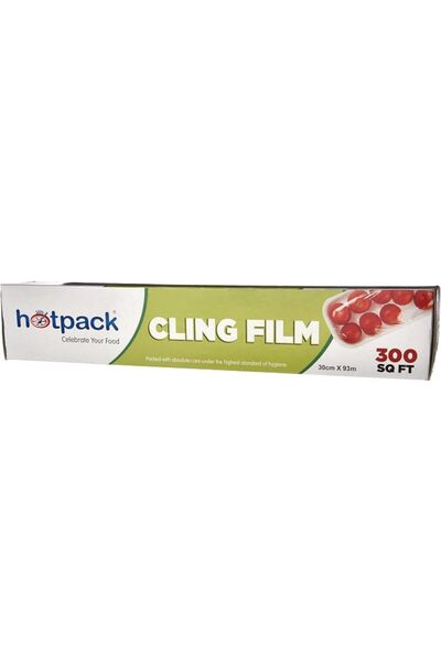 Hotpack Hot Pack Plastic Food Wrap Roll, 300 Sq Ft.