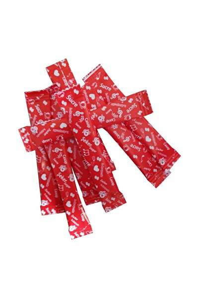 Merpak Ambalaj Stick Şeker 6 KG(Net) 2000 Adet Kırmızı Baskılı Şeker 3 gr x 2000'li