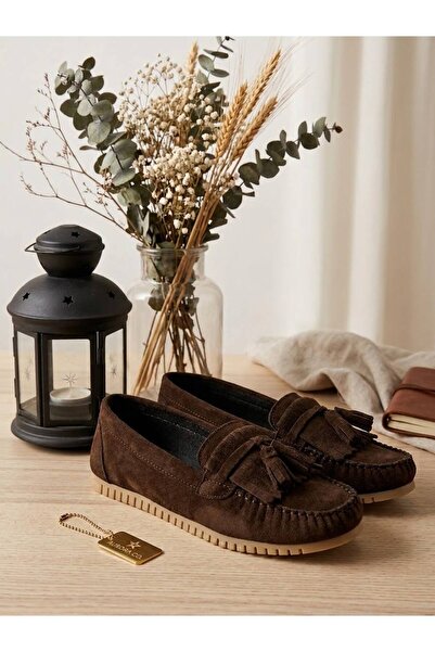 NE&NE Kadın Günlük Süet Loafer Ayak