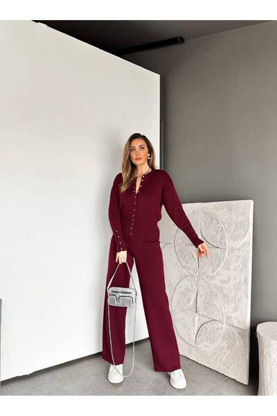 AXXAN Two Piece Sets - Burgundy - Long