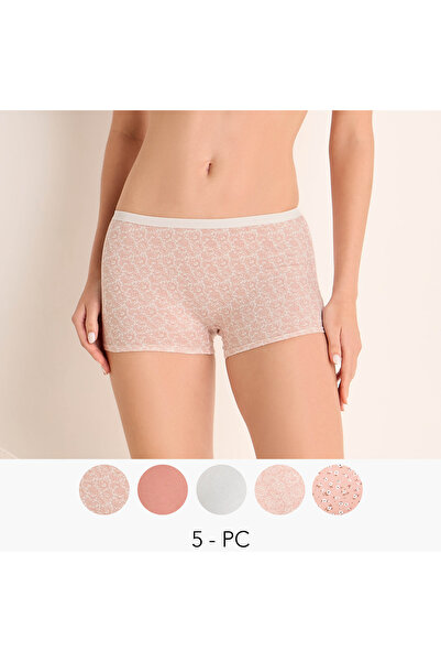 FAV 5 PC PRINT AND SOLID BOXER