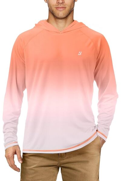 GENERAL Rodbox Men's Uv Sun Protection Long Sleeve Hooded T-Shirts Sun Protec...