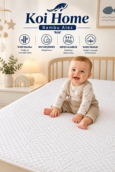 Koi Home واقيات فراش - أبيض - الخيزران والقطن