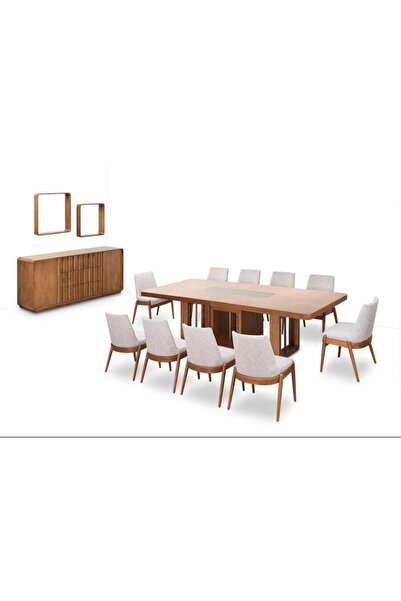 Miro Nofria Brown Dining Table for 8 People (Without Chairs)