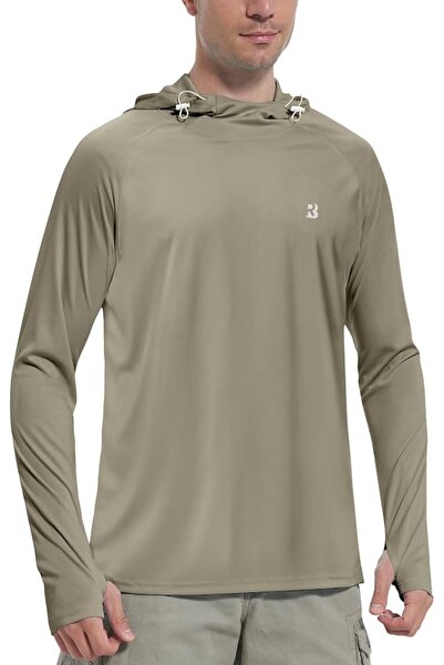 GENERAL Rodbox Men's Uv Sun Protection Long Sleeve Hooded T-Shirts Sun Protec...
