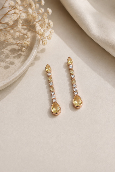 Archhazel Jewelery Yellow Drop Earrings