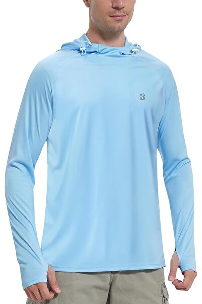GENERAL Rodbox Men's Uv Sun Protection Long Sleeve Hooded T-Shirts Sun Protec...