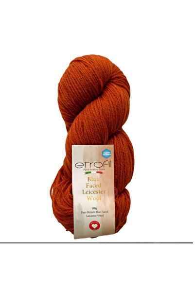 Etrofil Blue Faced Leicester 100% Wool Hand Knitting Yarn 100 Gr 240 Mt Natur...