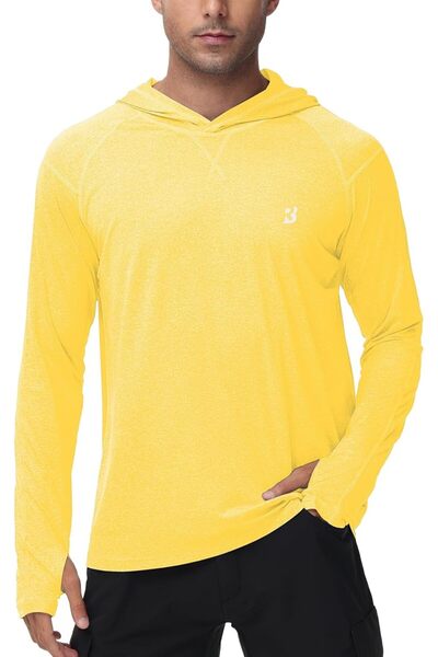 GENERAL Rodbox Men's Uv Sun Protection Long Sleeve Hooded T-Shirts Sun Protec...