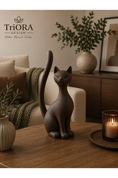 triora LUNÉA – Zarif Silüet Dekoratif Kedi Biblo | 3D Baskı Modern Minimalist...