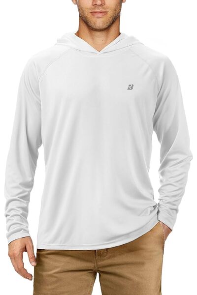 GENERAL Rodbox Men's Uv Sun Protection Long Sleeve Hooded T-Shirts Sun Protec...