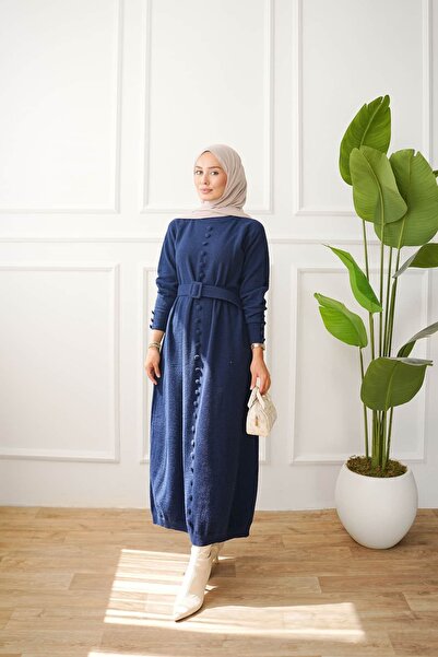 ankanoor Modest Dresses - Dark blue - Long