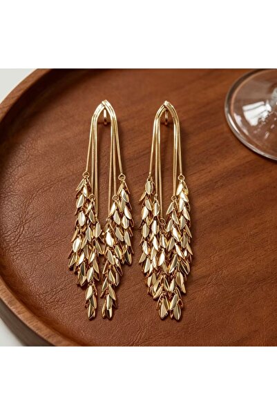 1PARÇAMAVİ Steel Earrings - Gold-colored