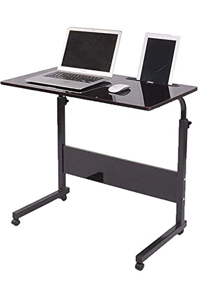 GENERAL Furden 80X40Cm Mobile Table with Card Slot Computer Desk, Height Adju...