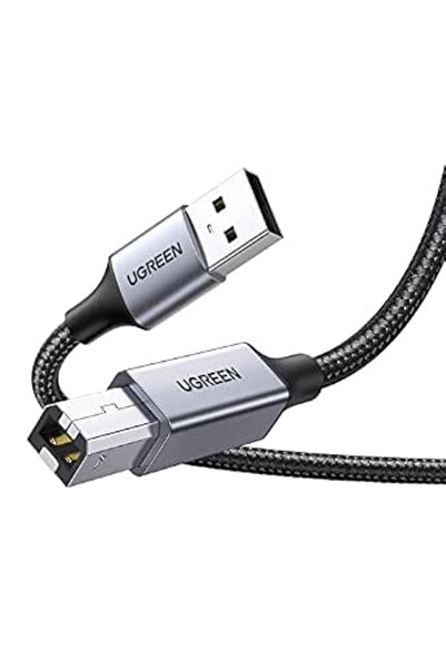 GENERAL يوجرين كابل طابعة بطول 2 متر، سلك مضفر USB 2.0 نوع ايه الى كيبل ميني ...