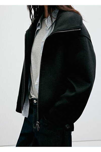 MANGO Woman High-neck zip-up jacket