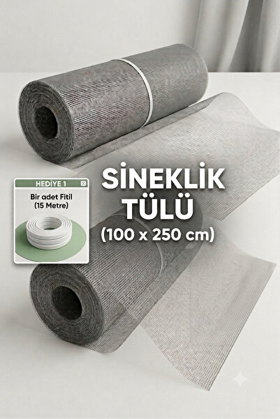 Genel Markalar SİNEKLİK Tül teli 100x250 +15 metre BEYAZ FİTİL