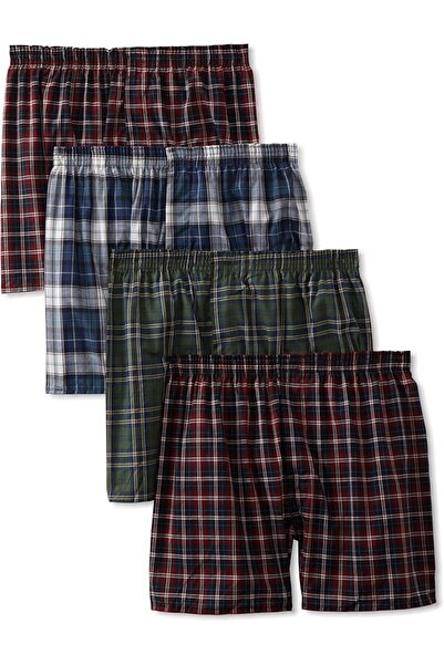 Fruit of the loom Fruit of the Loom Men's Plaid Tartan Woven Boxer Briefs, Mu...