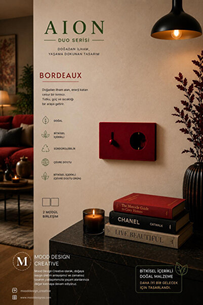 MoodDesign AION Collection-DUO Series (BORDEAUX) (2Lİ)/ (V.İ.K.O. İLE UYUMLUD...