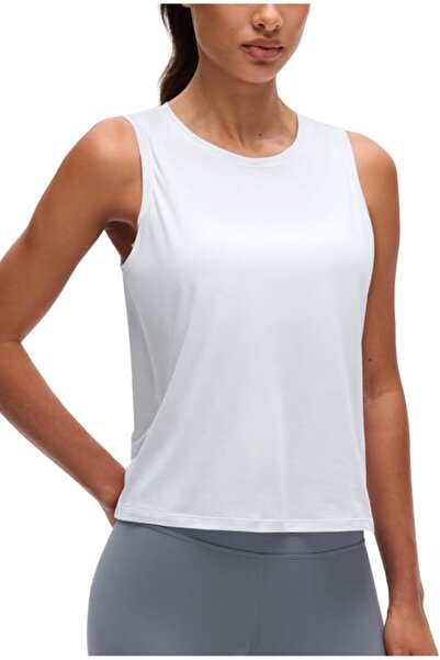GENERAL C R Z Yoga High Neck Pima Cotton Sports Crop Tank Top Women Gym Worko...
