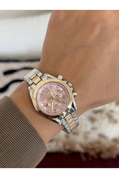 h&b design jewel Silver Pink Dial Wristwatch