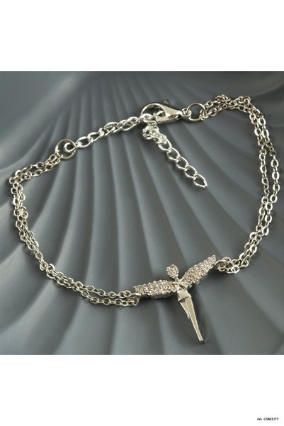 ZERO LAND CONCEPTA Bracelet with Fairy Figurine and Zircon Stones (235539) Si...