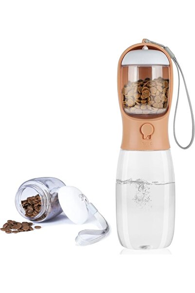 GENERAL Portable Pet Water Bottle with Drinking and Feeding Function, Outdoor...