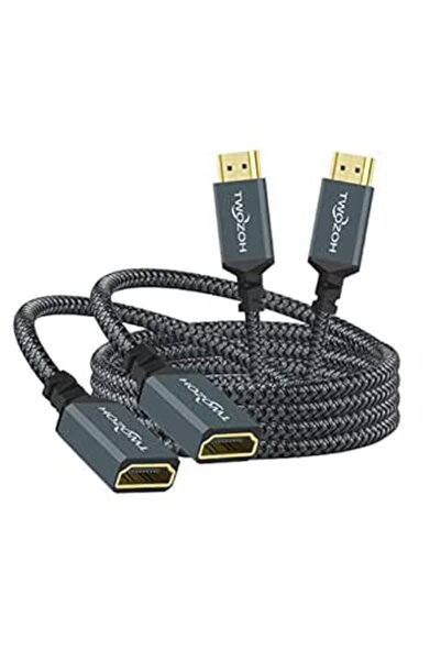 GENERAL توزوه كيبل وصلة HDMI، سلك HDMI ذكر الى انثى، موسع مضفر بالنايلون، محو...