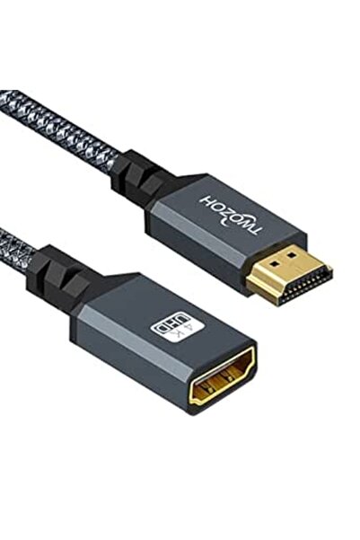 GENERAL توزوه كيبل وصلة HDMI، سلك HDMI ذكر الى انثى، موسع مضفر بالنايلون، محو...
